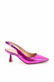 Bambi Parlak Pembe  Kadın Klasik Topuklu Ayakkabi K01232150209