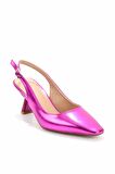 Bambi Parlak Pembe  Kadın Klasik Topuklu Ayakkabi K01232150209