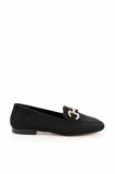 Siyah Süet  Kadın Loafer Ayakkabı K01258510302