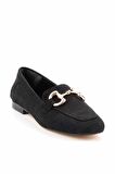 Siyah Süet  Kadın Loafer Ayakkabı K01258510302