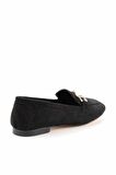 Siyah Süet  Kadın Loafer Ayakkabı K01258510302