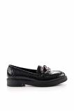 Siyah Rugan  Kadın Loafer Ayakkabı K01257067011