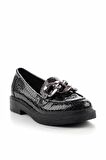 Siyah Rugan  Kadın Loafer Ayakkabı K01257067011