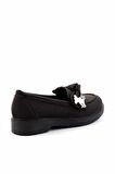 Siyah Kumaş  Kadın Loafer Ayakkabı K01257060704