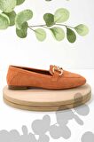 Turuncu Süet  Kadın Loafer Ayakkabı K01258510302