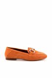 Turuncu Süet  Kadın Loafer Ayakkabı K01258510302