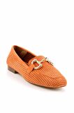 Turuncu Süet  Kadın Loafer Ayakkabı K01258510302