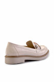 Bej Kırışık Rugan  Kadın Loafer Ayakkabı K01257067408
