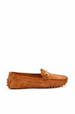 Bambi Taba Süet Hakiki Deri Kadın Loafer Ayakkabi K01274225002