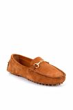 Bambi Taba Süet Hakiki Deri Kadın Loafer Ayakkabi K01274225002