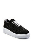 Siyah Hakiki Deri Kadın Sneaker K01303018616