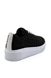 Siyah Hakiki Deri Kadın Sneaker K01303018616