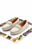 Su Yeşili Nubuk  Kadın Loafer Ayakkabı K01309100501