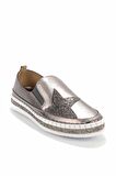 Bambi Parlak Platin  Kadın Casual Ayakkabi K01309215609