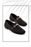 Siyah Triko  Kadın Loafer Ayakkabı K01320302682