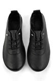 Siyah Hakiki Deri Kadın Casual Ayakkabı K01331825103
