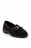 Siyah Süet  Kadın Loafer Ayakkabı K01362245702