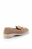 Bej Süet  Kadın Loafer Ayakkabı K01362245702