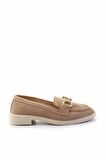 Bej Süet  Kadın Loafer Ayakkabı K01362245702