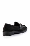 Siyah Triko  Kadın Loafer Ayakkabı K01362245682