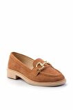 Taba Süet  Kadın Loafer Ayakkabı K01362245702