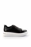 Siyah Yılan Baskı  Kadın Sneaker K01377023409