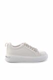 Beyaz Yılan Baskı  Kadın Sneaker K01377023409
