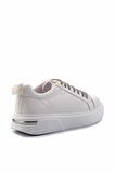 Beyaz Yılan Baskı  Kadın Sneaker K01377023409