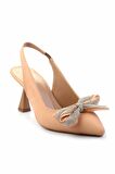 Mat Nude Saten  Kadın Abiye Ayakkabı K01397180038