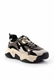 Siyah Kürklü  Kadın Sneaker K01406274297