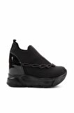 Siyah Streç  Kadın Sneaker K01413055417