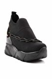 Siyah Streç  Kadın Sneaker K01413055417