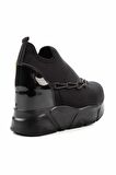 Siyah Streç  Kadın Sneaker K01413055417