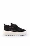 Siyah Örgü  Kadın Sneaker K01459301816