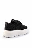 Siyah Örgü  Kadın Sneaker K01459301816