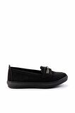 Siyah Nubuk  Kadın Loafer Ayakkabı K01451100301