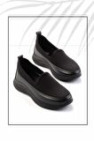 Siyah Siyah Streç  Kadın Casual Ayakkabı K01451010309