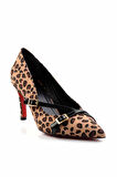 Leopar Kumaş  Kadın Klasik Topuklu Ayakkabı K01455020004