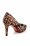 Leopar Kumaş  Kadın Klasik Topuklu Ayakkabı K01455020004