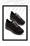 Siyah Örgü  Kadın Casual Ayakkabı K01461055516