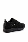 Siyah Örgü  Kadın Casual Ayakkabı K01461055516