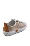 Altın Hakiki Deri Kadın Sneaker K01465065403