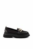 Siyah Triko  Kadın Loafer Ayakkabı K01474200582