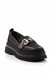 Siyah Triko  Kadın Loafer Ayakkabı K01474200582