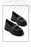 Siyah Triko  Kadın Loafer Ayakkabı K01474200882