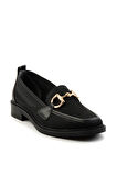 Siyah Triko  Kadın Loafer Ayakkabı K01474111182