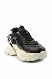 Siyah Hakiki Deri Kadın Sneaker K01480004203