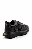 Siyah Hakiki Deri Kadın Sneaker K01480111103