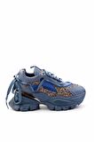 Kot Mavi Hakiki Deri Kadın Sneaker K01480004703