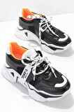 Bambi Siyah Beyaz  Kadın Sneaker K01512438309